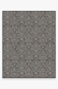 Lacis Damask Charcoal Rug