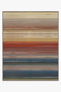 Linear Striped Multicolor Rug
