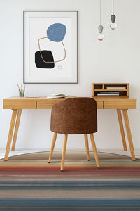 Linear Striped Multicolor Rug