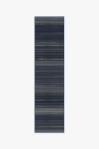 Linear Striped Navy Rug