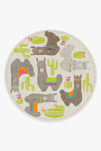 Llama Fun Natural Rug