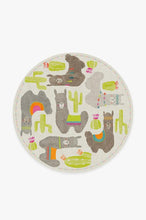 Load image into Gallery viewer, Llama Fun Natural Rug
