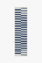 Load image into Gallery viewer, Outdoor Offset Stripe Navy Rug
