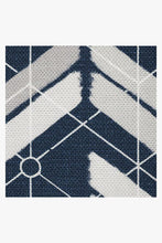 Load image into Gallery viewer, Outdoor Painted Chevron Navy Rug
