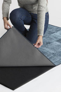 Patchwork Blue Rug