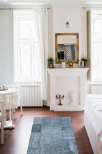 Load image into Gallery viewer, Patchwork Blue Rug
