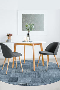 Patchwork Blue Rug