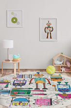 Load image into Gallery viewer, Robot Party Multicolor Rug
