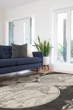 Load image into Gallery viewer, Sailor's Map Charcoal Rug
