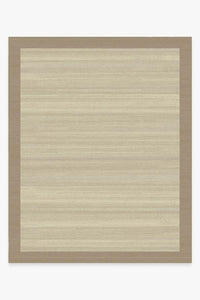 Solid Bordered Natural Rug