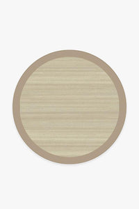Solid Bordered Natural Rug