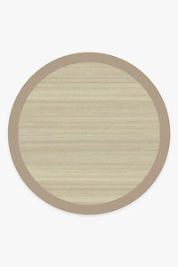 Solid Bordered Natural Rug