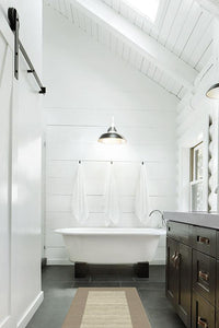Solid Bordered Natural Rug