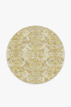 Load image into Gallery viewer, Transitional Damask Gold Rug
