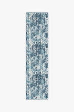 Load image into Gallery viewer, Watercolor Herringbone Blue Rug
