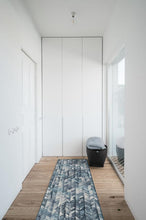 Load image into Gallery viewer, Watercolor Herringbone Blue Rug
