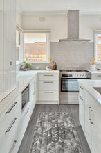 Load image into Gallery viewer, Watercolor Herringbone Grey Rug
