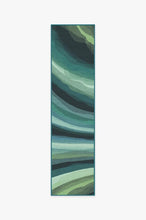 Load image into Gallery viewer, Watercolor Waves Citrus Green Rug
